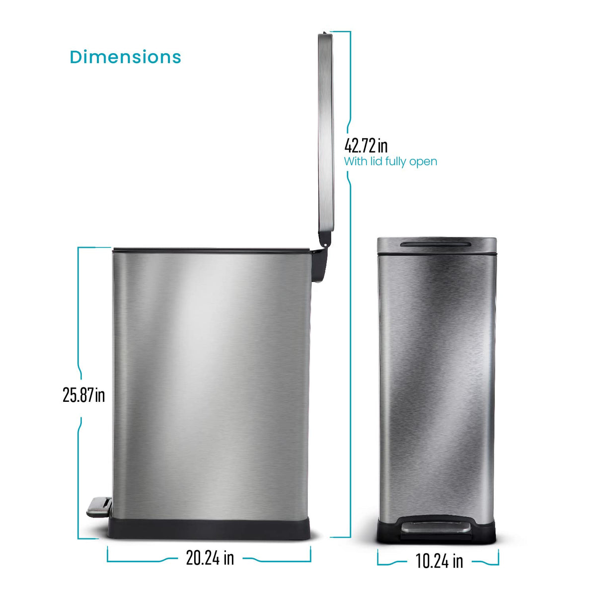 Home Zone Living stainless steel finish adds durability and a modern look