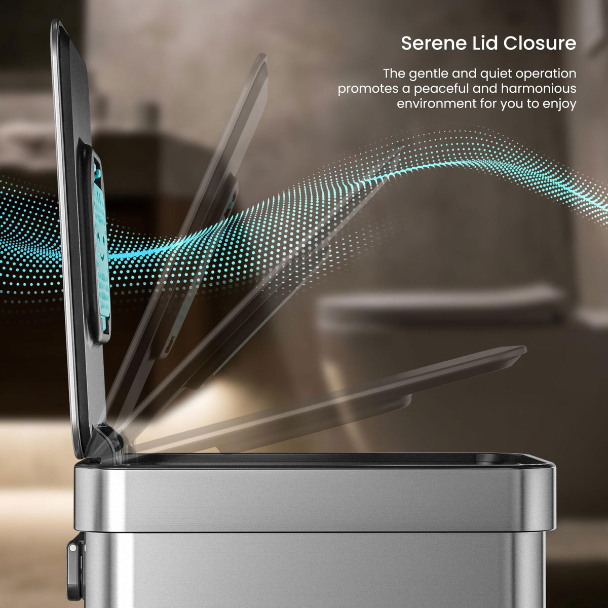 Home Zone Living slow-closing lid for quiet operation