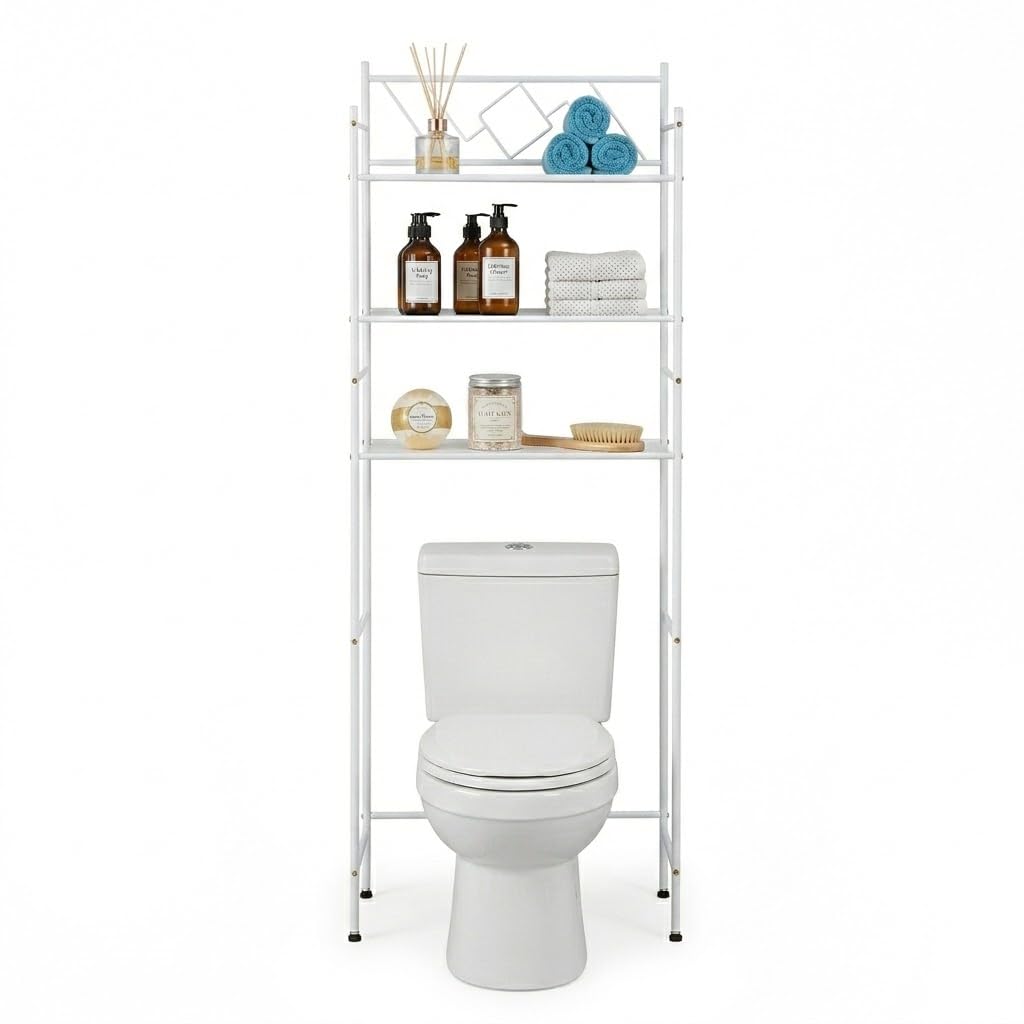 Durable steel frame from Home Zone Living withstands humid bathroom conditions.