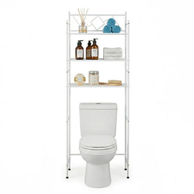 Durable steel frame from Home Zone Living withstands humid bathroom conditions.