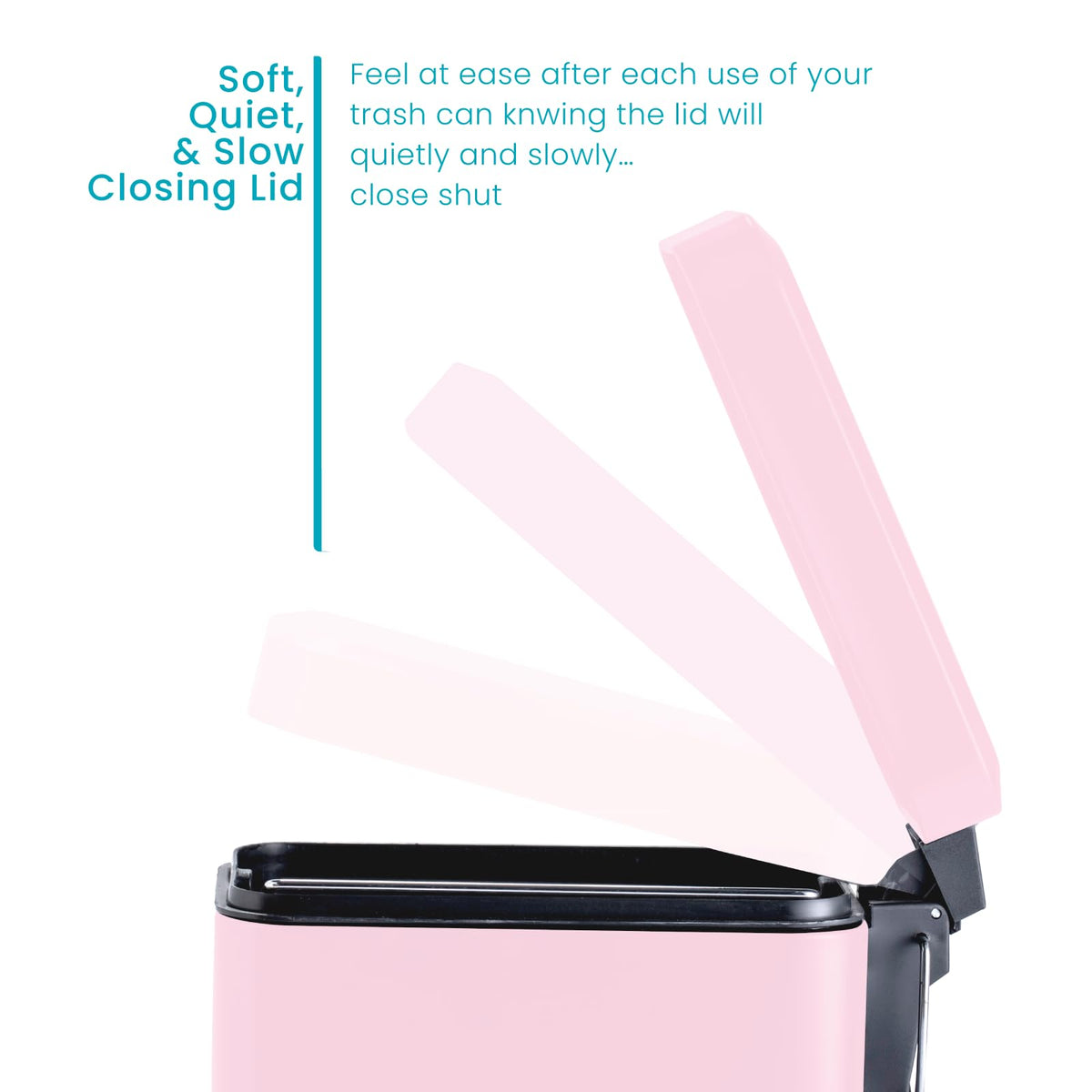Home Zone Living removable inner bucket eases bag changes and cleanup.