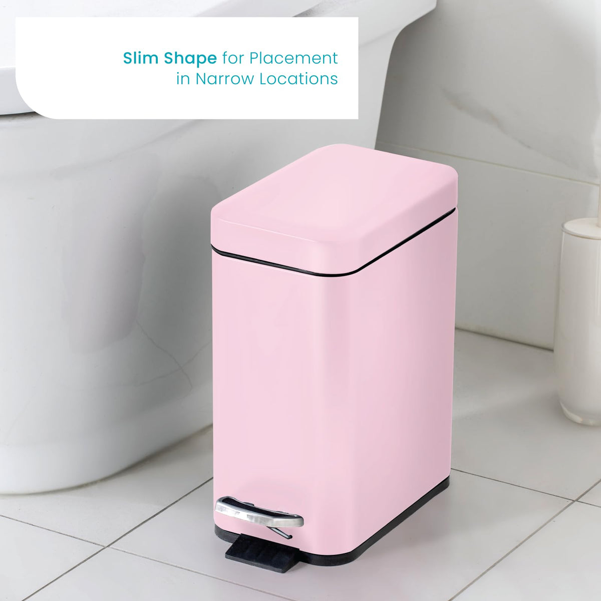 Home Zone Living soft-close lid reduces noise in shared bathrooms and offices.
