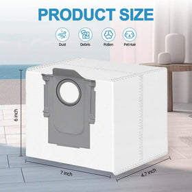 Homeazy Robovac dust bag with 3L capacity reducing frequent bag changes