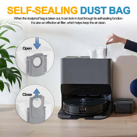 Homeazy dust bag installs quickly in the vacuum bracket