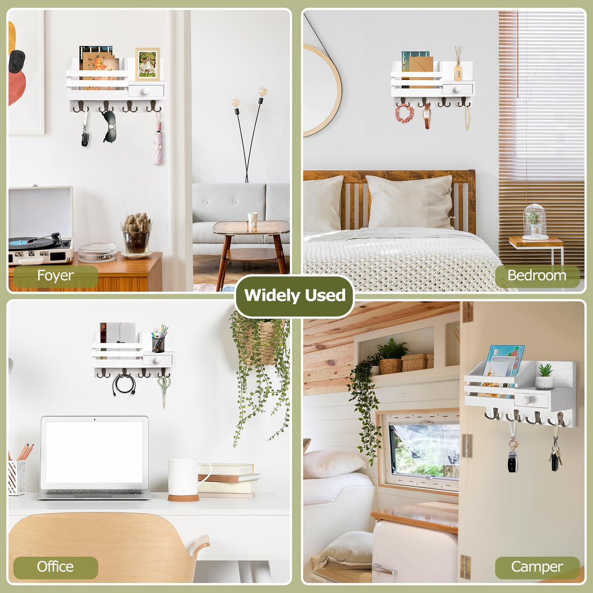 HOMEBROS white finish blends with modern and farmhouse styles