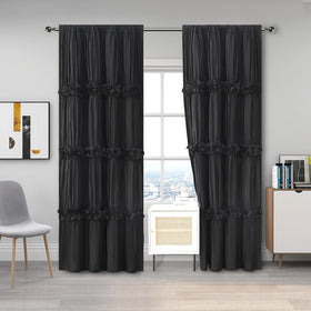 Homechoice Decor boho ruched butterfly curtains provide elegant 54x84 coverage and soft light control