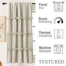 Homechoice Decor brushed microfiber fabric feels soft with premium blackout lining for daytime privacy.