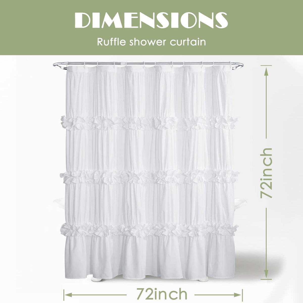 Homechoice Decor Privacy-opaque curtain for private, relaxed showers.