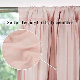 Homechoice Decor rod-pocket drapes with 3 inch pocket for easy hanging and smooth glide.