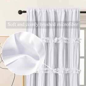 Homechoice Decor rod-pocket drapes ready for easy hanging and smooth motion.
