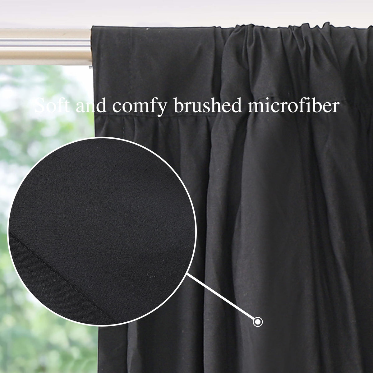 Homechoice Decor brushed microfiber curtains feel soft with effective light blocking