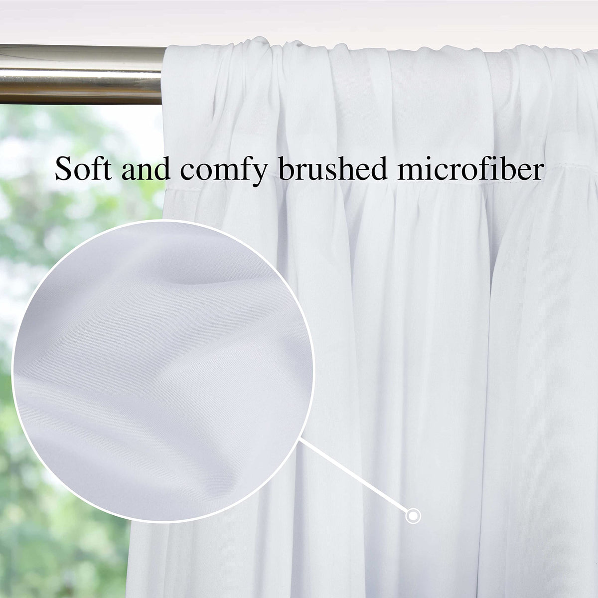 Homechoice Decor thermal insulated curtains with white liner block glare.