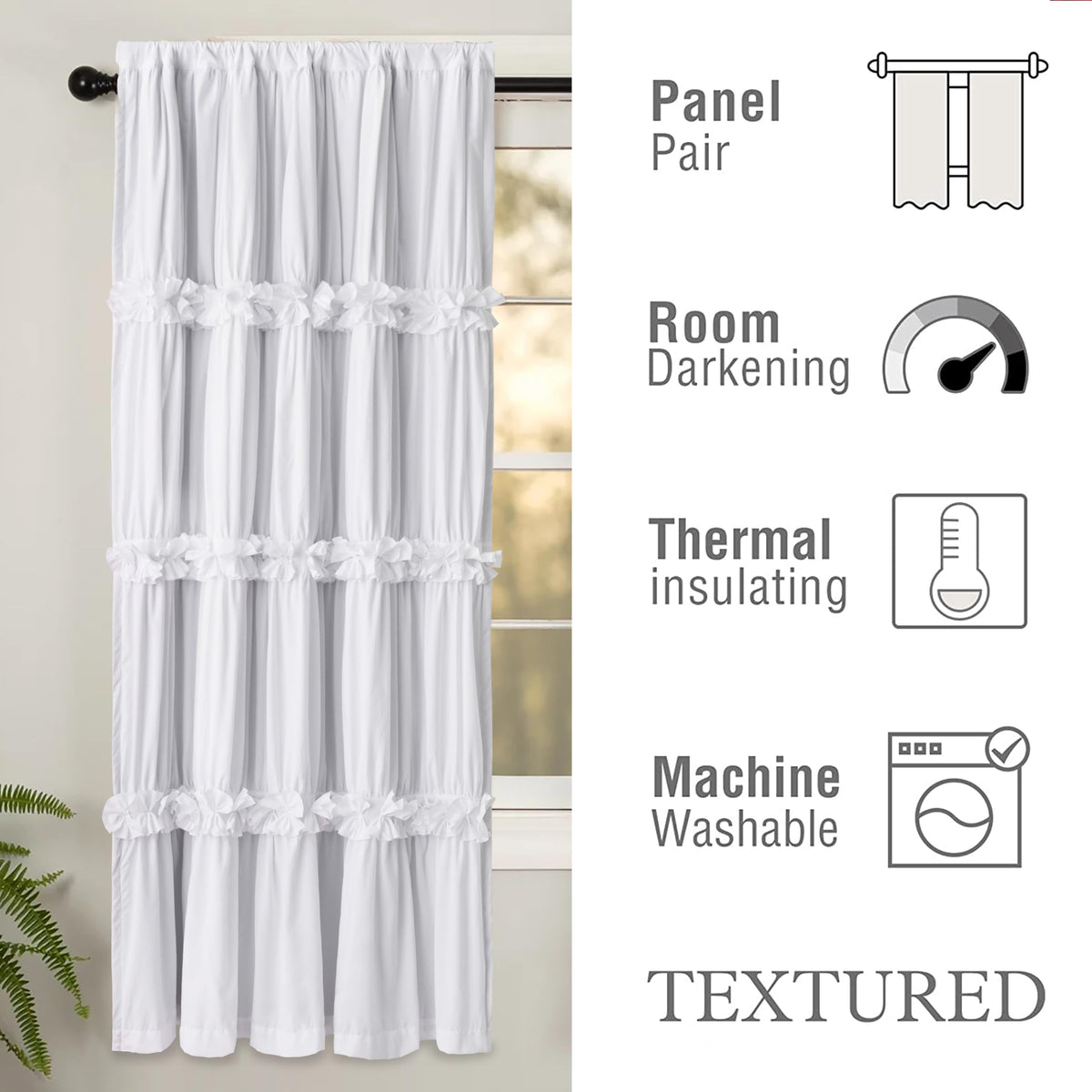 Homechoice Decor white thermal lining helps with privacy and insulation.