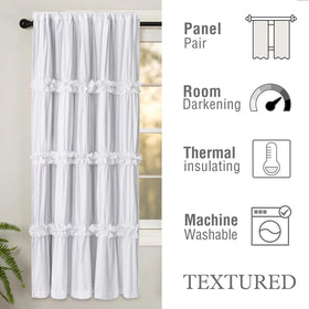 Homechoice Decor white thermal lining helps with privacy and insulation.