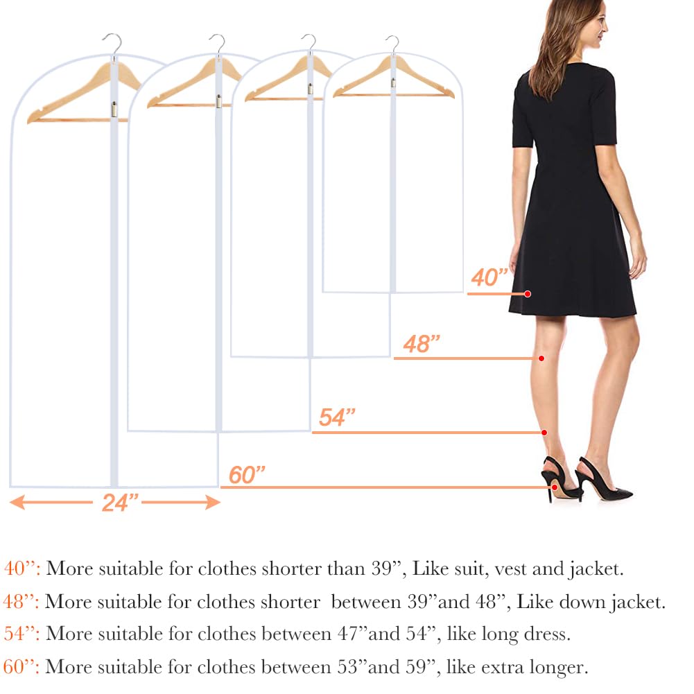 HomeClean 5-zipper garment bag, durable and smooth to zip.