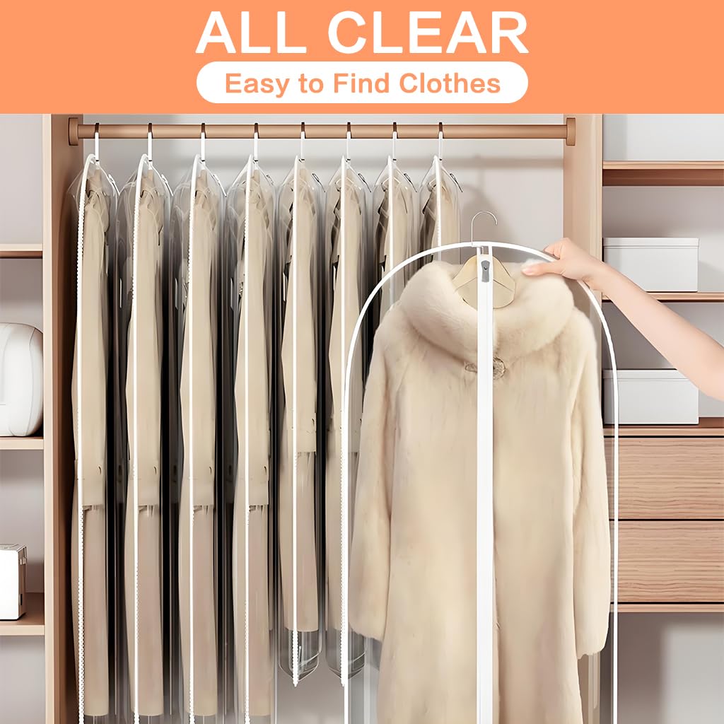 HomeClean clear design garment bag, identify contents at a glance.
