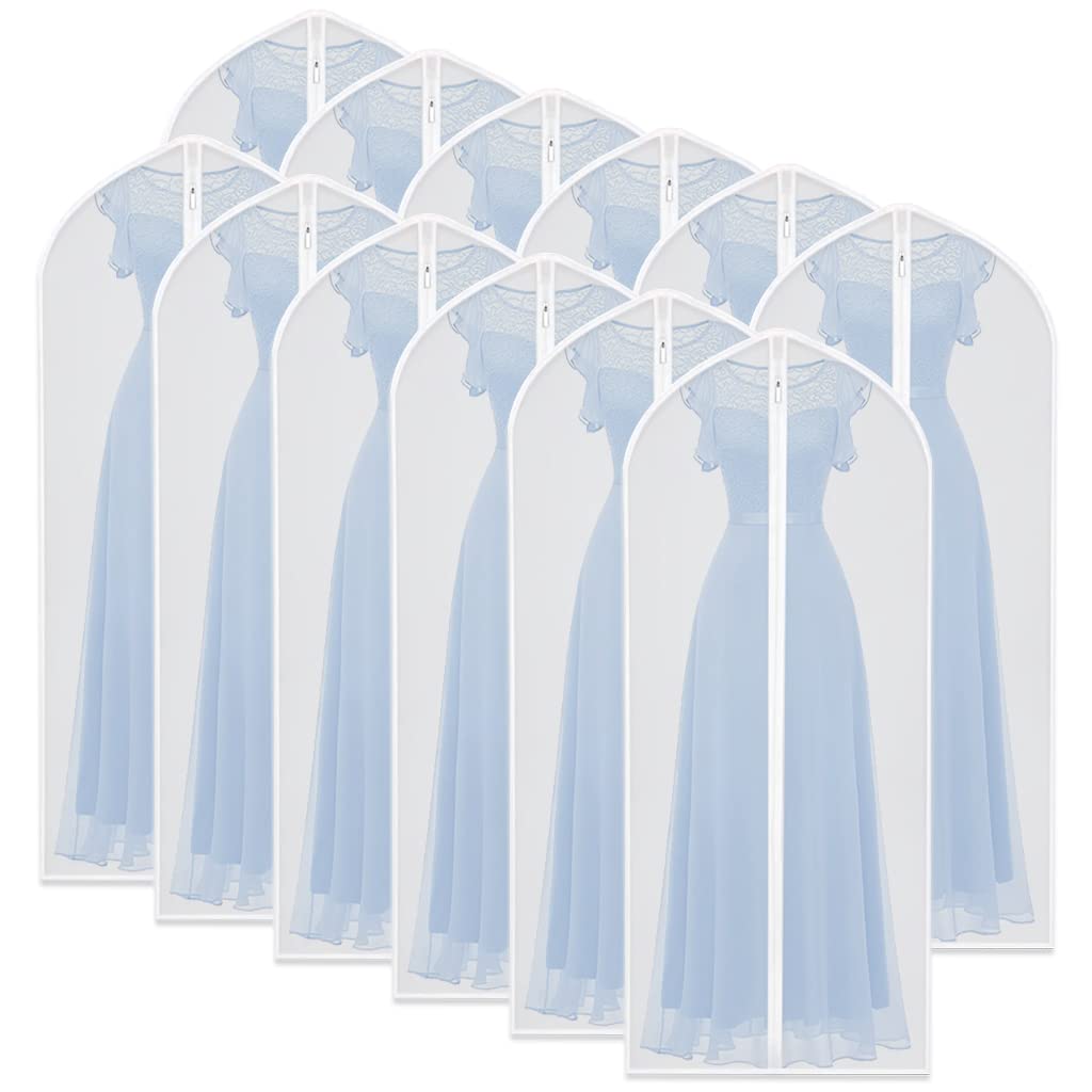 HomeClean dress bags set12 24x60 protect garments while stored in a closet.