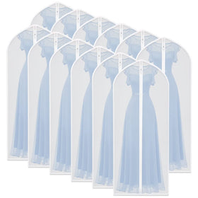 HomeClean dress bags set12 24x60 protect garments while stored in a closet.