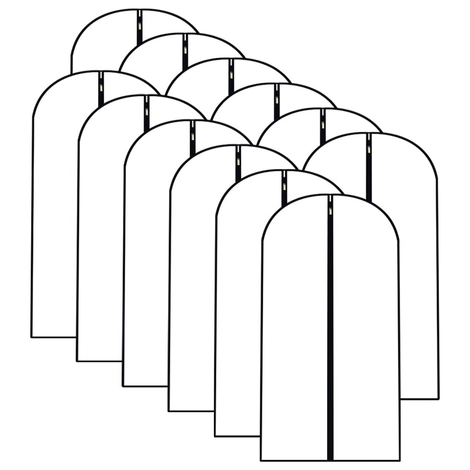 HomeClean 24x40 transparent garment bag protects suits while keeping them visible