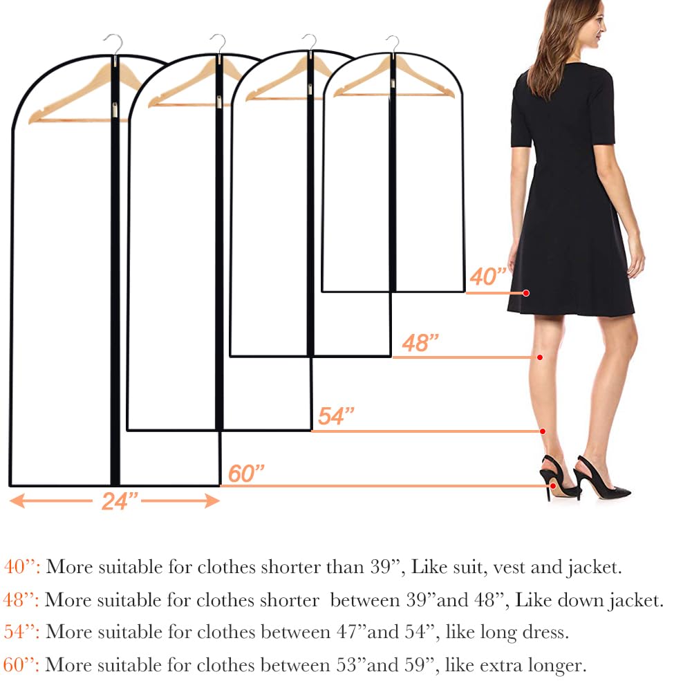 HomeClean garment bag with clear design for quick content identification.
