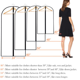 HomeClean garment bag with clear design for quick content identification.