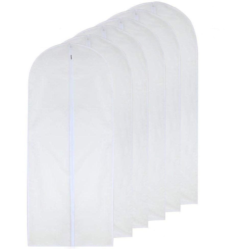 HomeClean clear garment bag shows long dress inside for easy visibility