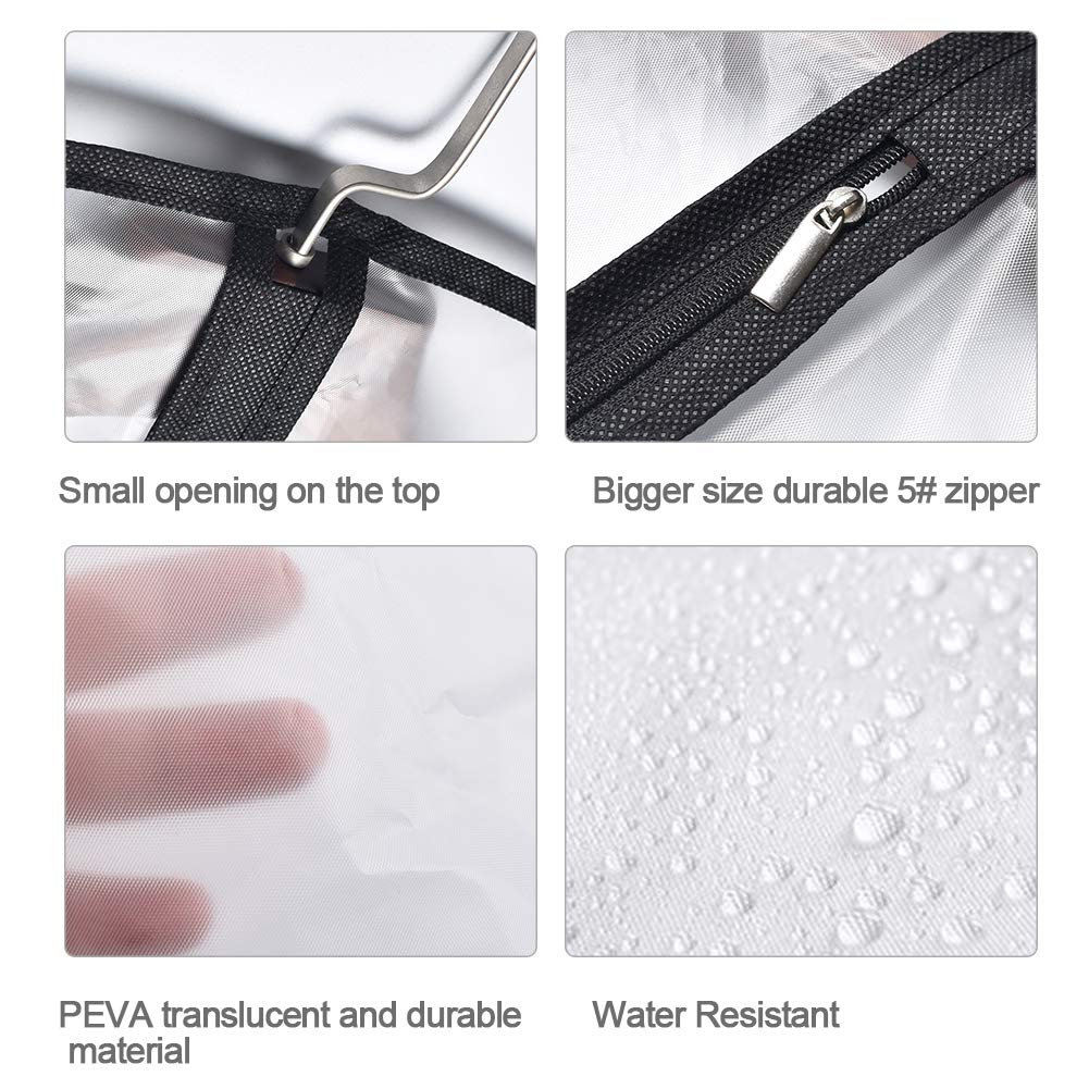 HomeClean garment bag offers dustproof and waterproof protection for garments.
