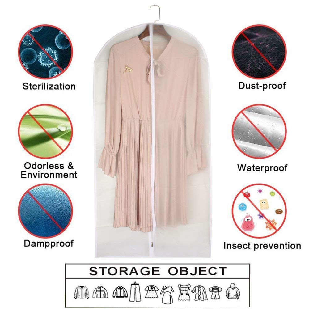 HomeClean dustproof and water-resistant garment bag keeps clothes protected