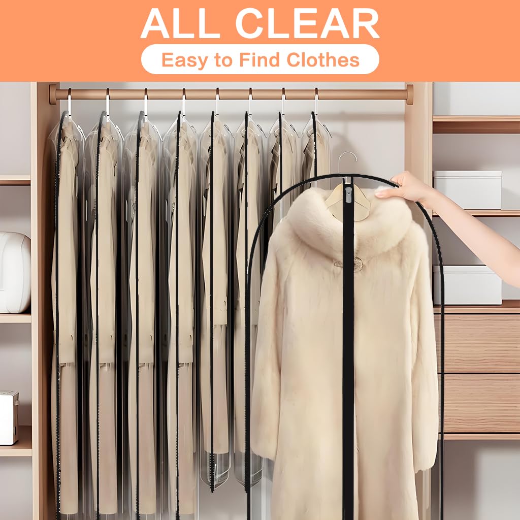 HomeClean dustproof and water-resistant garment bag protects clothing.