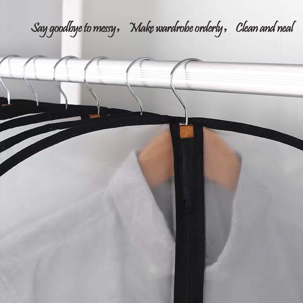 HomeClean garment bag protects suits and gowns from wrinkles and exposure.