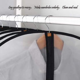 HomeClean garment bag protects suits and gowns from wrinkles and exposure.