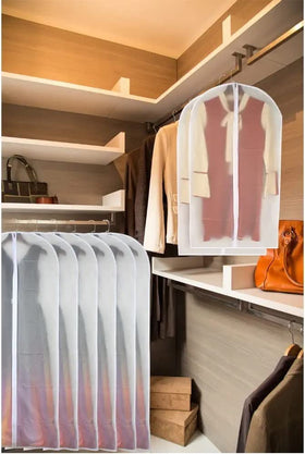 HomeClean suit and coat protection in use keeping outfits organized.