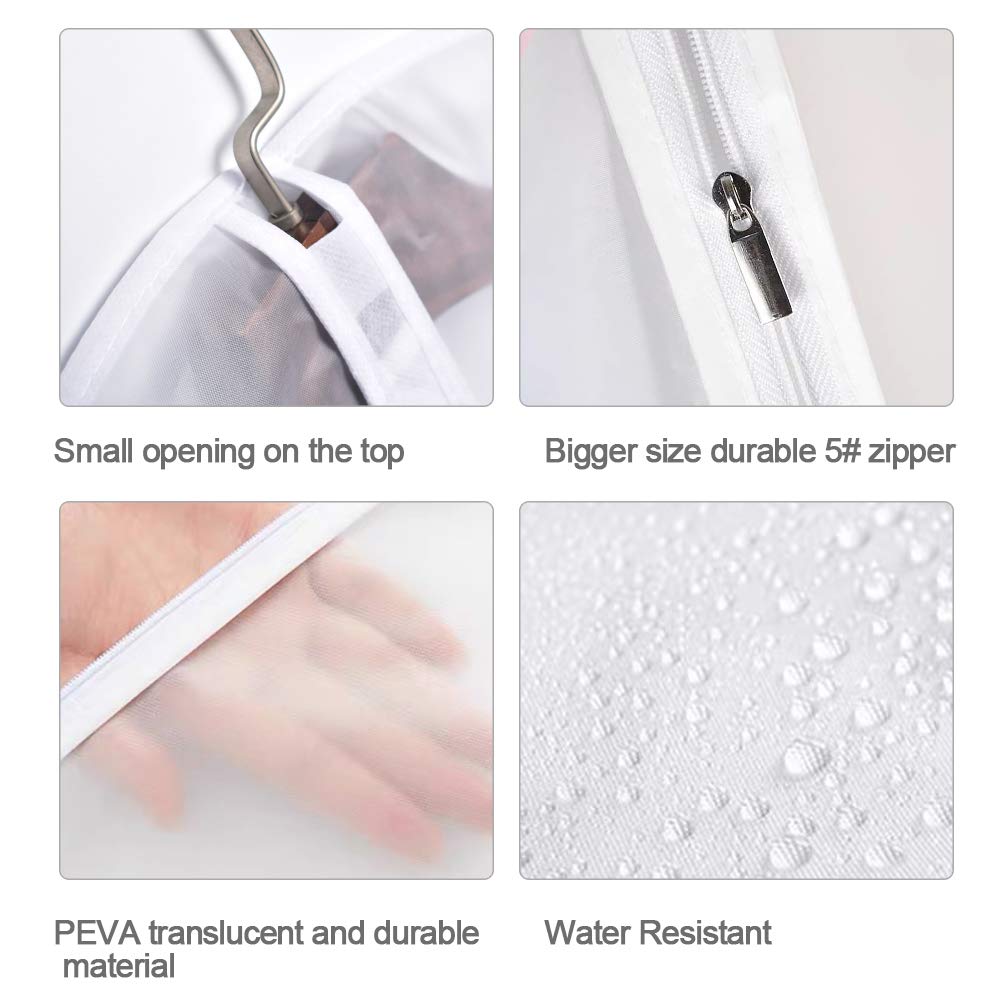 HomeClean translucent garment cover lets you see contents while keeping fabrics protected.