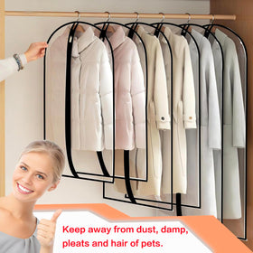 HomeClean washable garment bag remains reusable after cleaning.