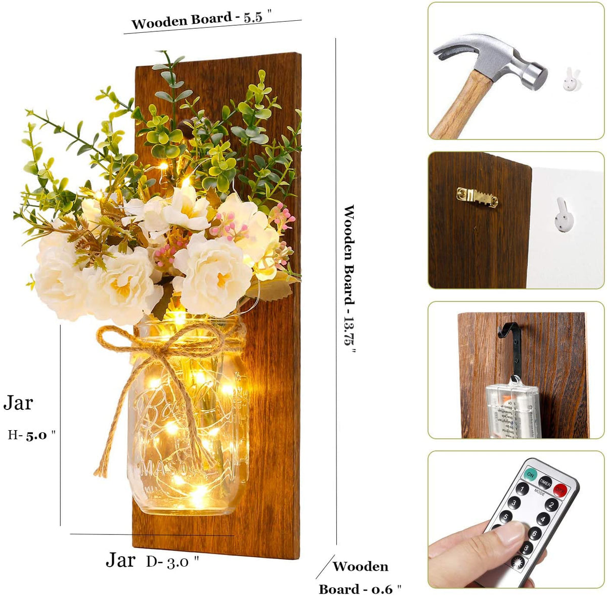 Homecor farmhouse wall decor ideal for living rooms or hallways.