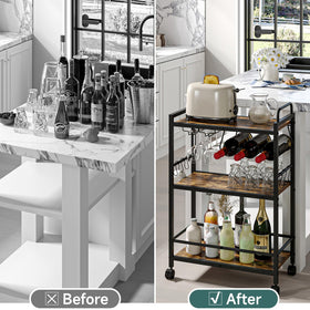 Homedawn bar cart comes with clear assembly instructions for quick setup.