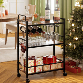 Homedawn bar cart is a mobile serving station for dining rooms.