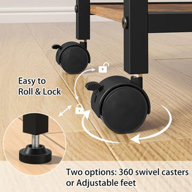 Homedawn bar cart handle and six S-hooks for easy storage.