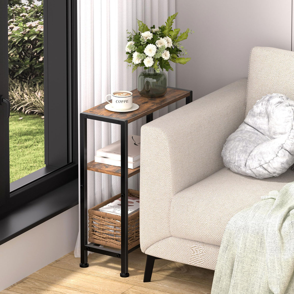 Homedawn close-up of sturdy metal frame providing table stability