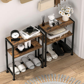 Homedawn rustic brown and black finish complements modern interiors