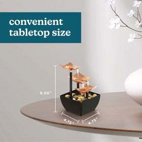 Homedics desk decor idea offers a zen centerpiece for calm spaces.