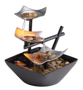 Homedics Silver Springs Fountain base view for a calm tabletop accent.