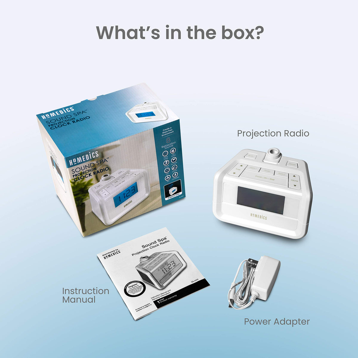 HoMedics SoundSpa rain sound promotes steady wind-down and focus.