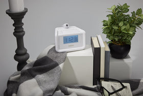 HoMedics SoundSpa dual alarms support separate wake times and options.