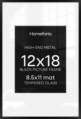 Homeforia 12x18 black frame with matte finish on wall display highlighting modern style