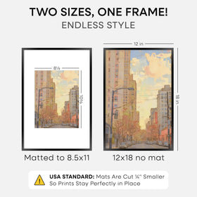 Homeforia 12x18 frame with tempered glass for clear viewing