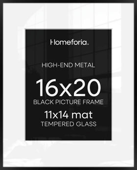 Homeforia 16x20 frame in sleek black metal for a premium wall display.