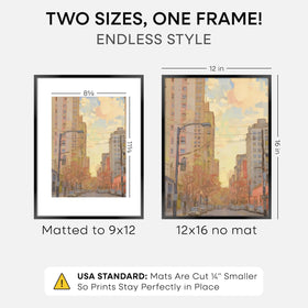 Homeforia 9x12 white mat in-frame highlights focal photos.