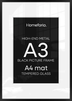 Homeforia A3 frame with a black matte finish for clean, modern spaces