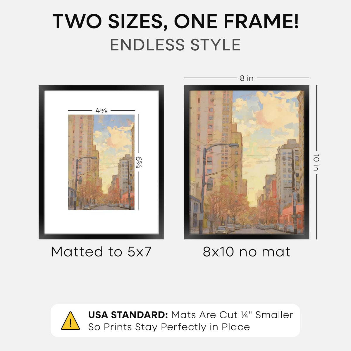 Homeforia 8x10 frame matte detail emphasizes sharp edges and premium feel.